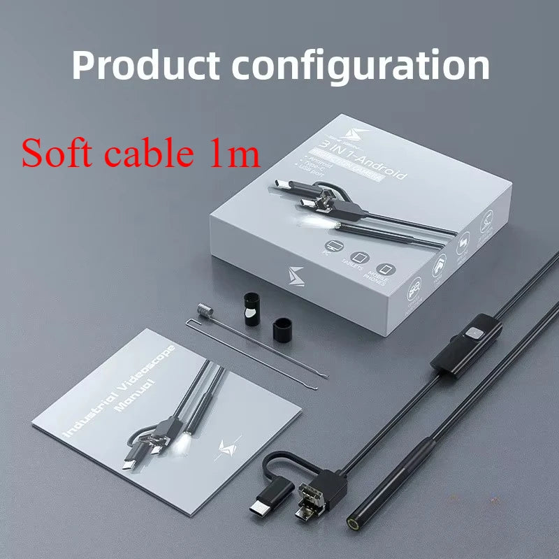 Android Mobile Phone Endoscope compact high-definition (HD) inspection camera industrial automotive and household applications