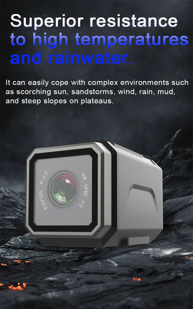 HD 4K Action Camera Wireless Wi-Fi Mini Outdoor Sports Cam Waterproof Multi-Function Cycling Recorder Wearable Helmet Cam