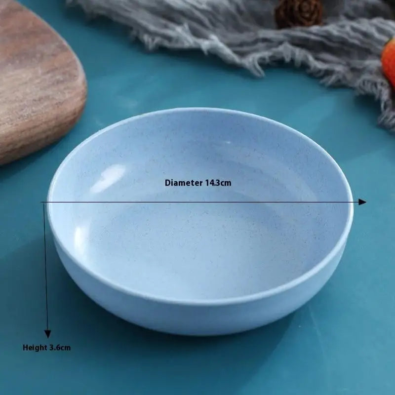 5pcs/set Nordic Wheat Straw Plate Fruit Plate Vegetable Plate Tableware Plate