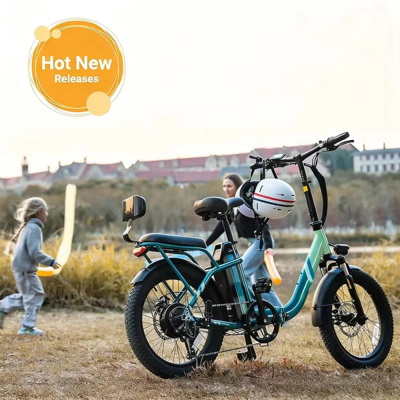 20-inch foldable parent-child riding E-BIKE. 48V13AH removable battery electric scooter, 1000W brushless motor electric bicycle