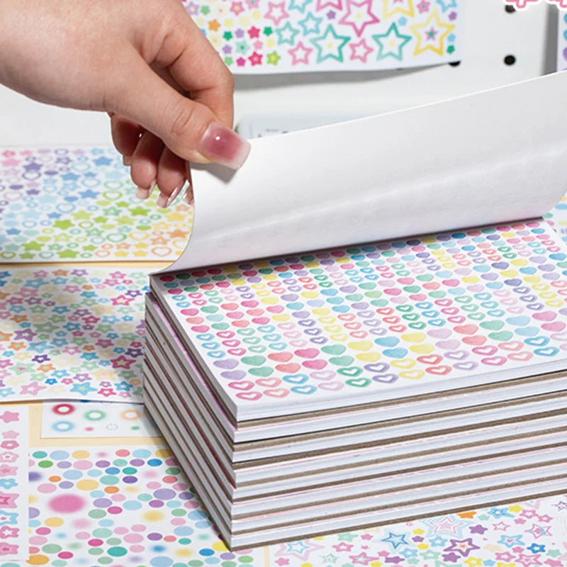 2 Types, 20 Sheets Per Pack, Star Date Series, Star Creative Sticker Book, Handbook, DIY Scrapbook, Picture Book C