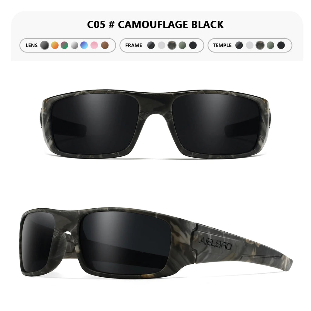 4PCS Sun Glasses – Unisex Square Frames with UV400 Lens, Perfect for Driving, Golf, Fishing All-Weather Outdoor Activities