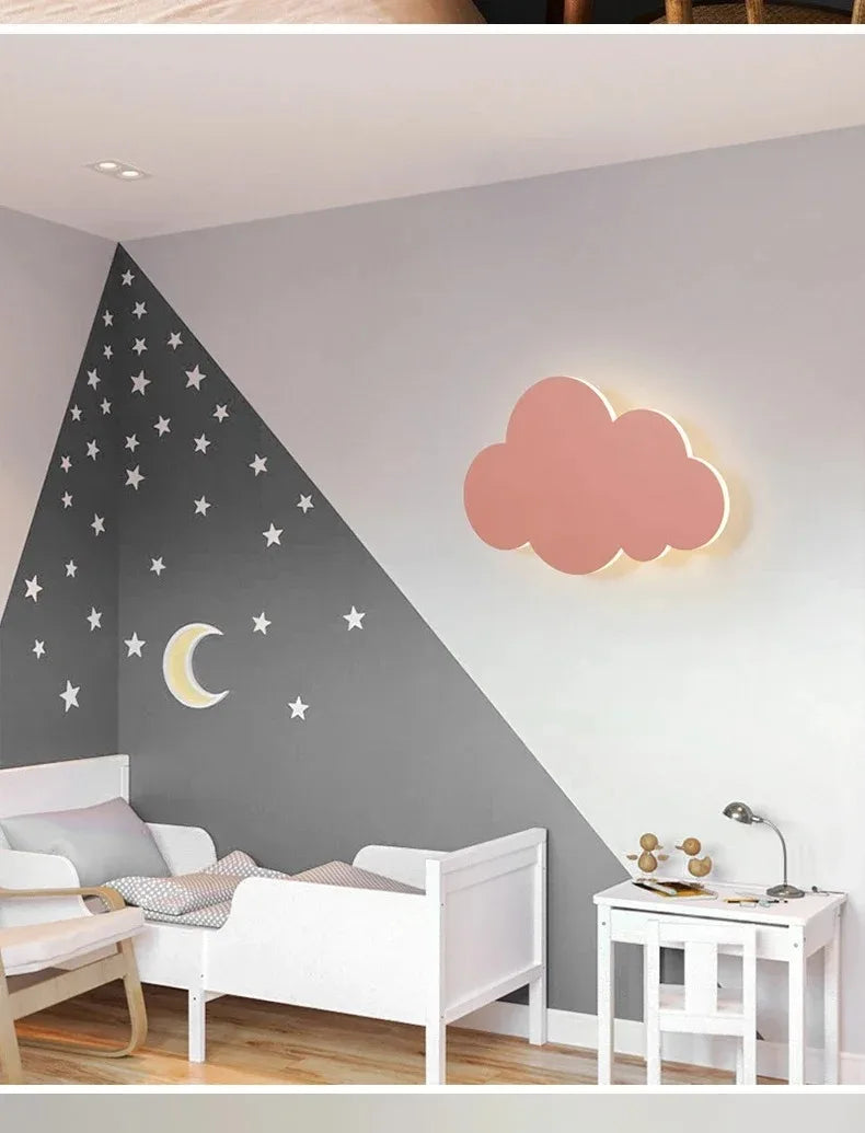 LED Cloud Wall Lamp Touch Control Dimmable Modern Wall Light for Kids Children's Bedroom Living Room Decor 220v