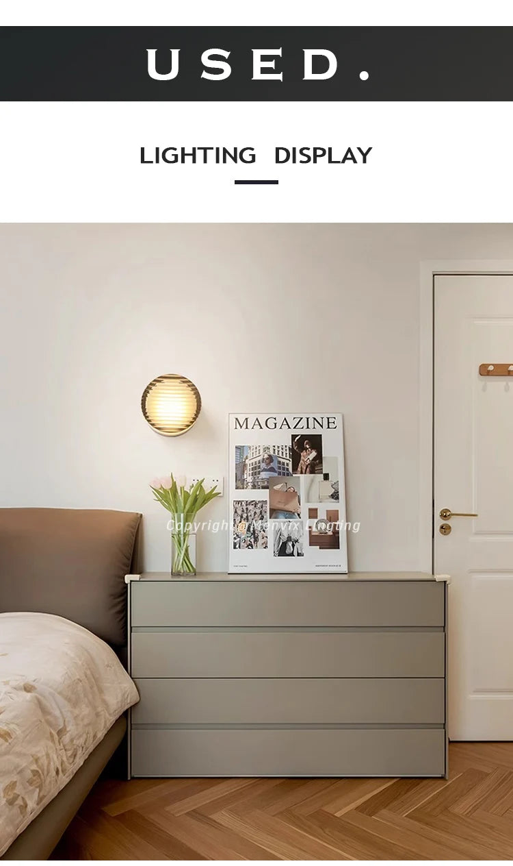 Postmodern Light Luxury Wall Lamp Nordic Minimalist Bedroom Living Room Creative Hallway Foyer Bedside Homestay Ceiling Light