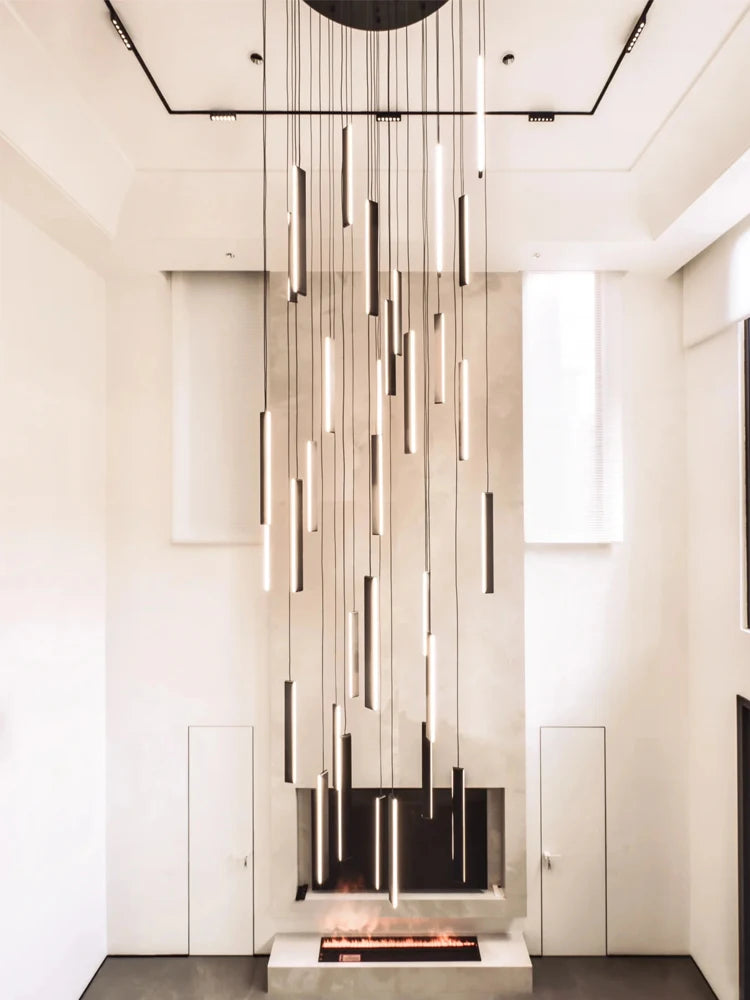 Modern Stair Chandelier Indoor Lighting Ceiling Lamp Attic Room hanging Light LED Chandeliers For Living Room Pendant Lights
