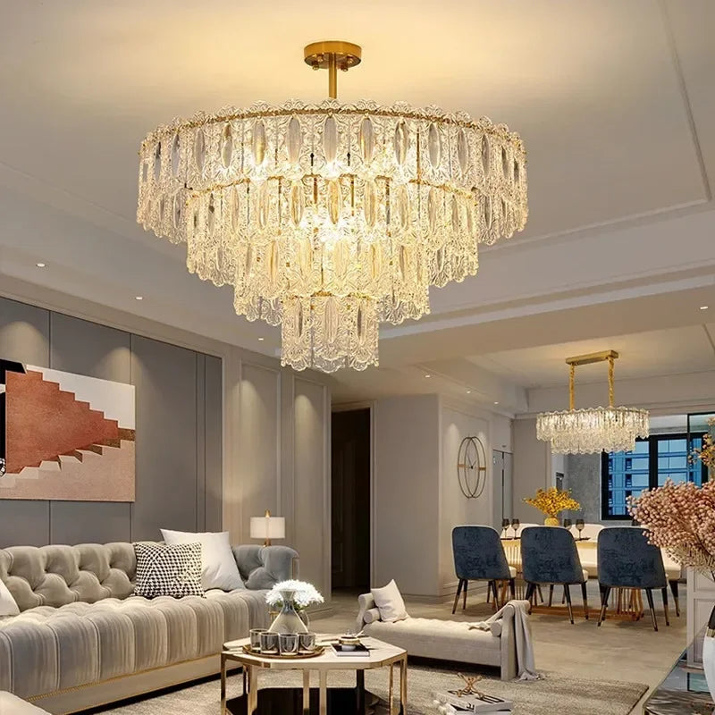 Modern Light Luxury French Living Room Chandelier Romantic  Bedroom Ceiling Lamp Dining Table Decor Hanging Light Lustre Fixture
