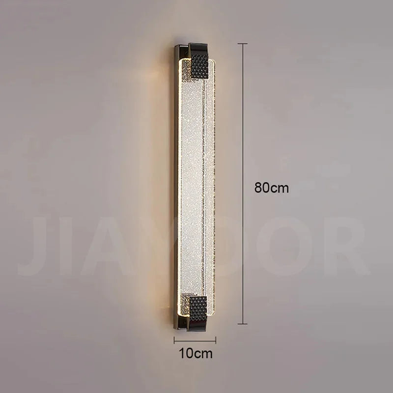Luxury Wall Lamp Modern Gold Black LED Lamp TV Background Light Bedroom Bedside Living Room Decoration Indoor Light Bedside Lamp