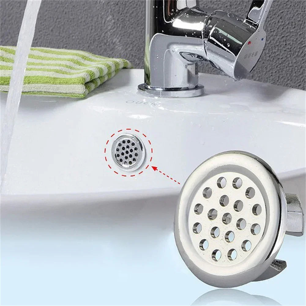 2pcs Bathroom Sink Hole Cover Basin Trim Cap Cover Electroplated Overflow Ring Bathtub Accessory 22-24mm  lavabo accessories