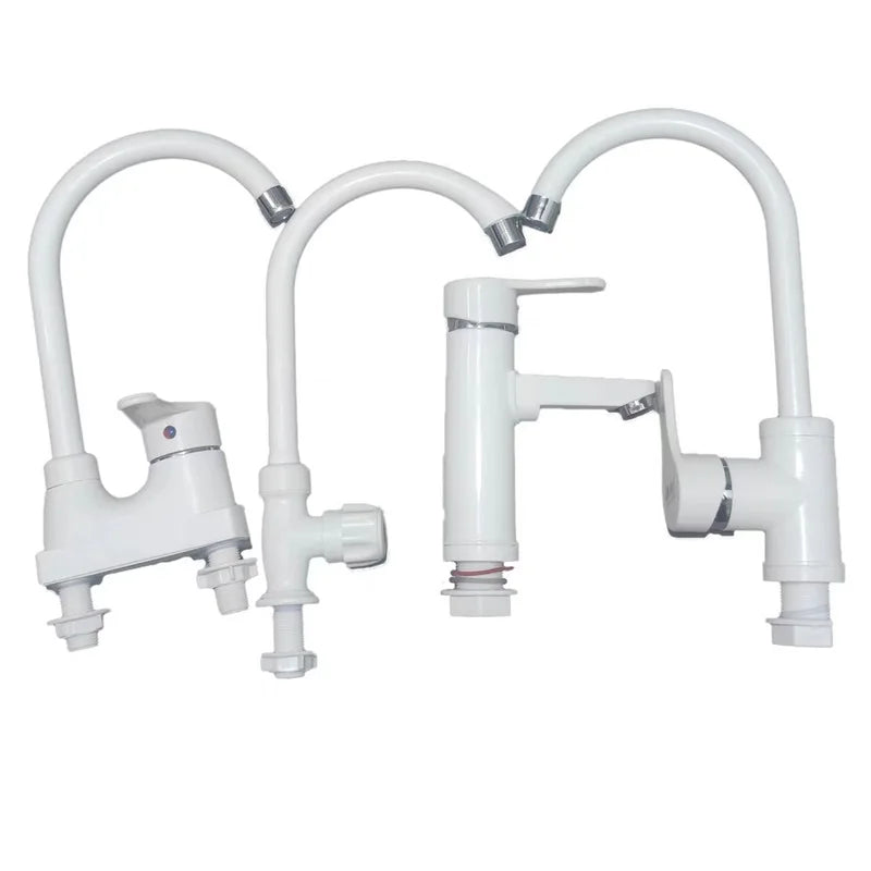 Modern Basin Sink Faucet Deck Mounted Bathroom Faucet Kitchen Faucets 1/2 '' Single Lever Handle Plastic Hot And Cold Mixer Tap