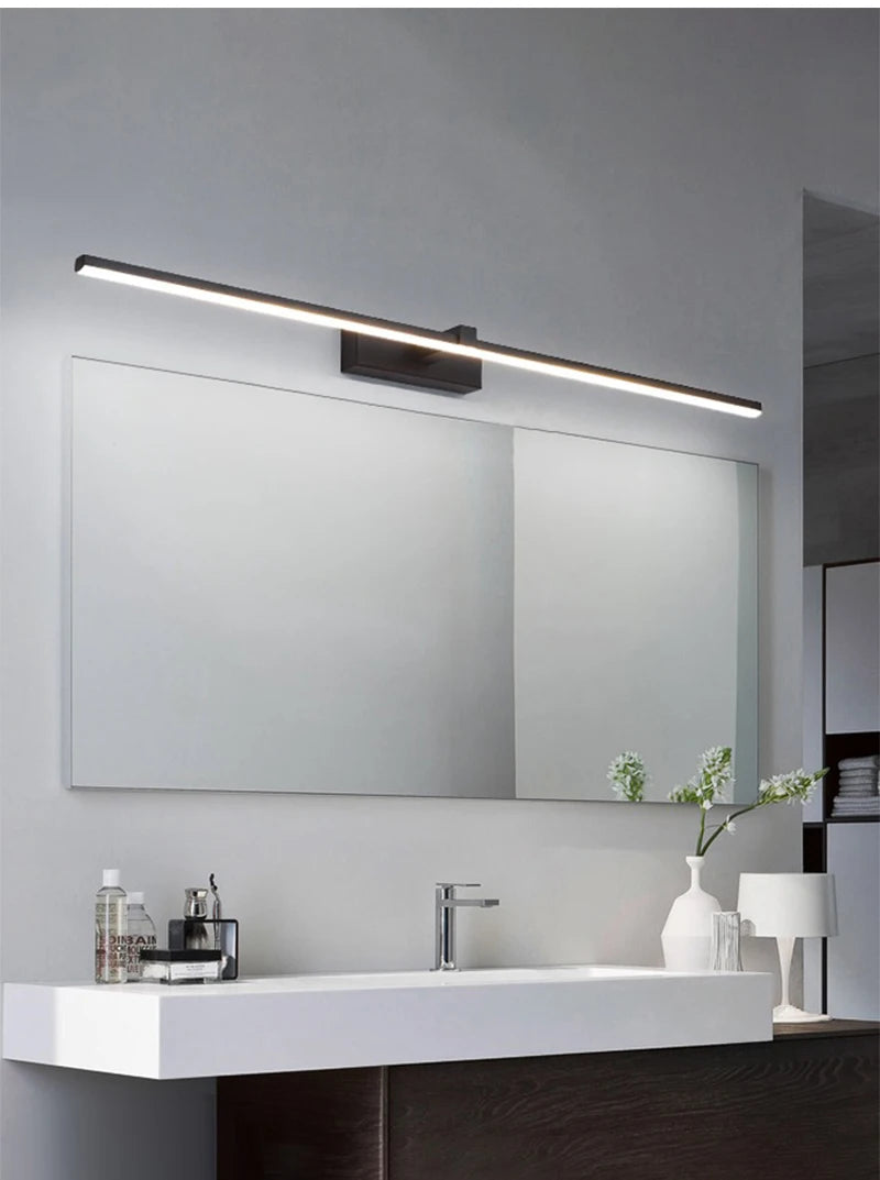 Modern Bathroom 100cm Mirror-front Lamp Bedroom Bedhead Home LED Wall Lights Aluminum Simple Strip Indoor Makeup Mirror Lighting
