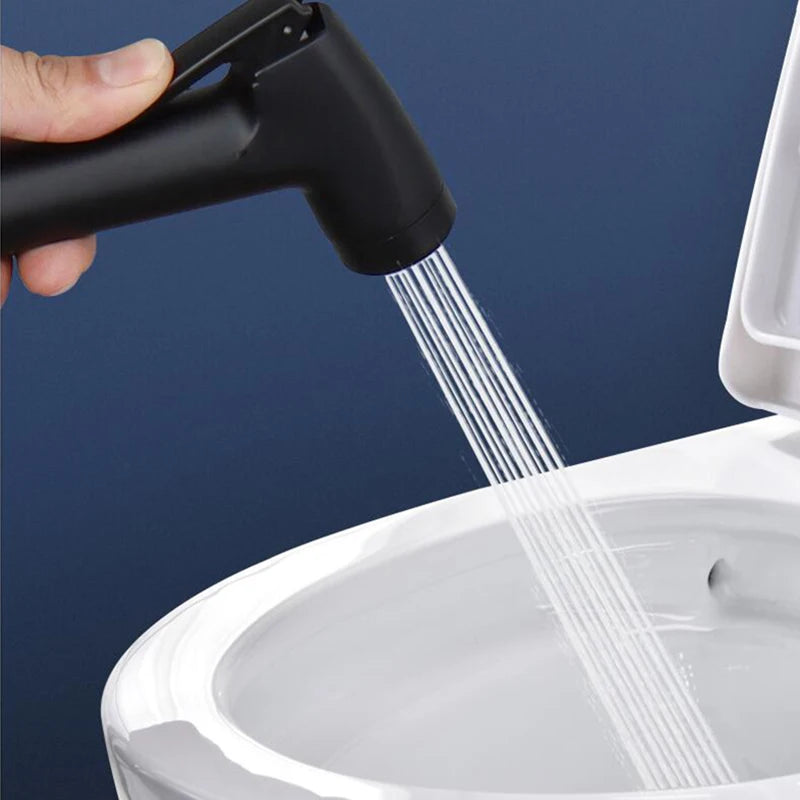 Black Bathroom Toilet wash Bidet Faucet Spray Gun Sprayer shower head Anal self cleaning Handheld water tap valve hose holder t