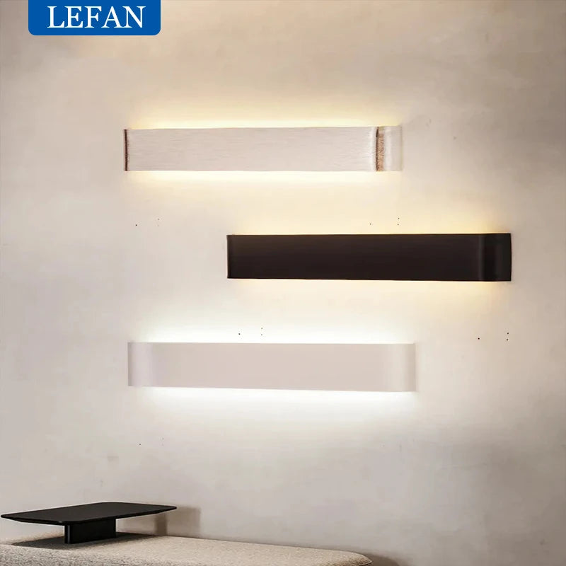 Modern Led Wall Lamp Sconce Light Decor Living Room Bedroom Indoor Wall Light For Home Brushed Aluminum Wall lighting Fixture