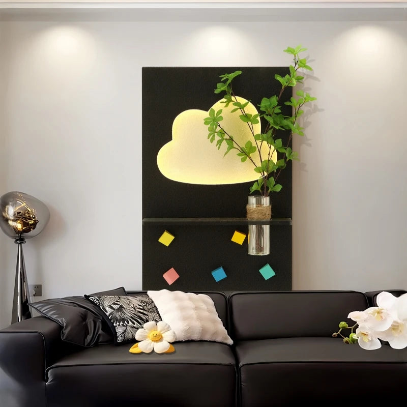 Modern LED Wall Light For Living Room Background Study Interior Home Decoration Art Lustre Vase Mural Lamp Black Sconces Fixture