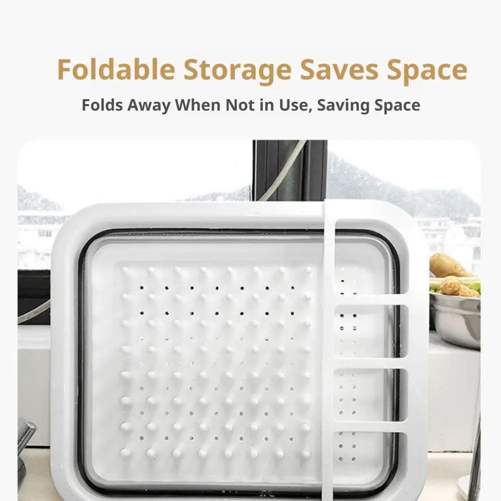 Kitchen Foldable Dish Rack Storage Water Leakage Tableware Bowl Dinnerware Drain Bowl Tray Home Drying Rack Washable Plastic