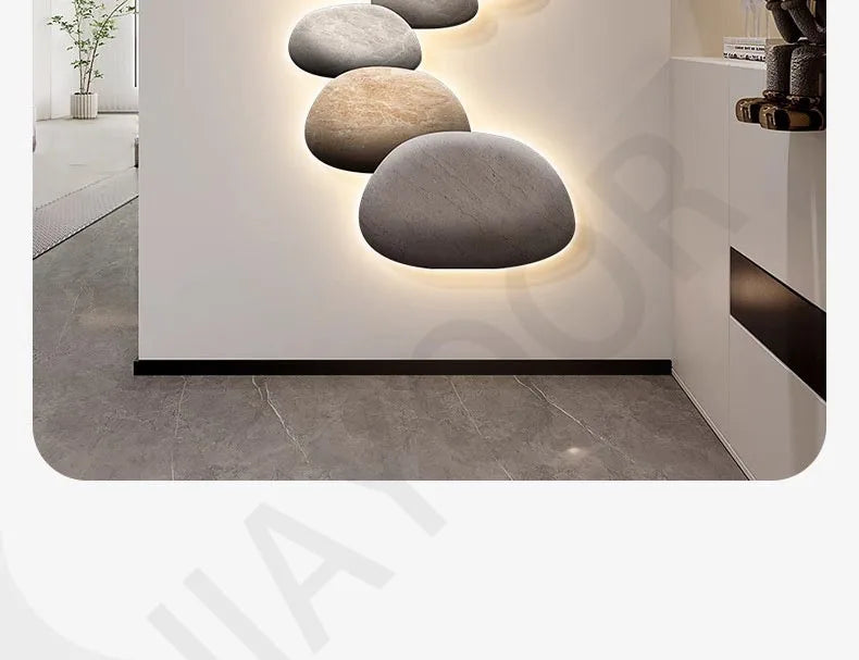 Decoration Painting Of The Entrance Hall Modern Light Luxury Hanging Painting Wall Lamps Extending Mural LED Lights Painting