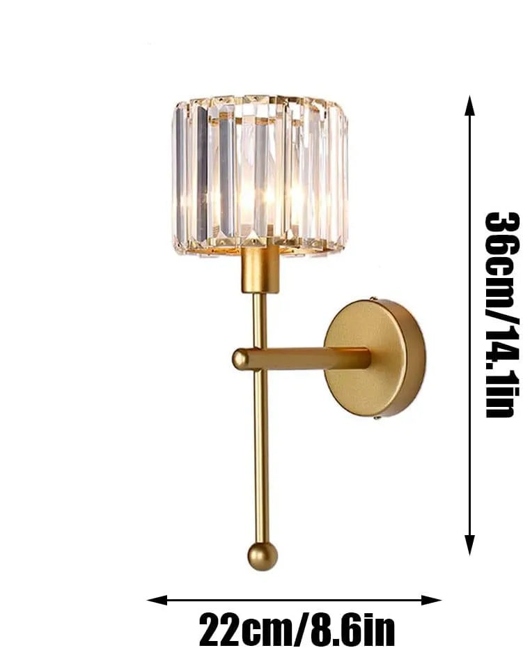 Modern LED wall light luxury transparent crystal wall light, no wiring and rechargeable, living room corridor lighting fixtures,