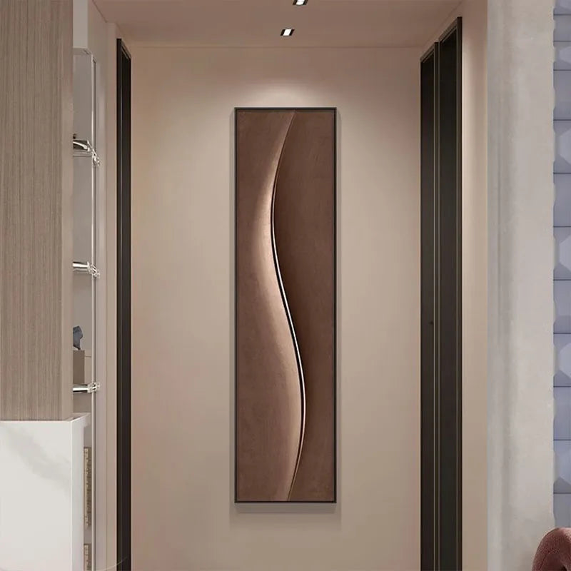 Modern Light Luxury Corridor Hanging Painting Interior Entrance Decoration  Simple Abstract Long Strip Vertical LED Wall Lamp