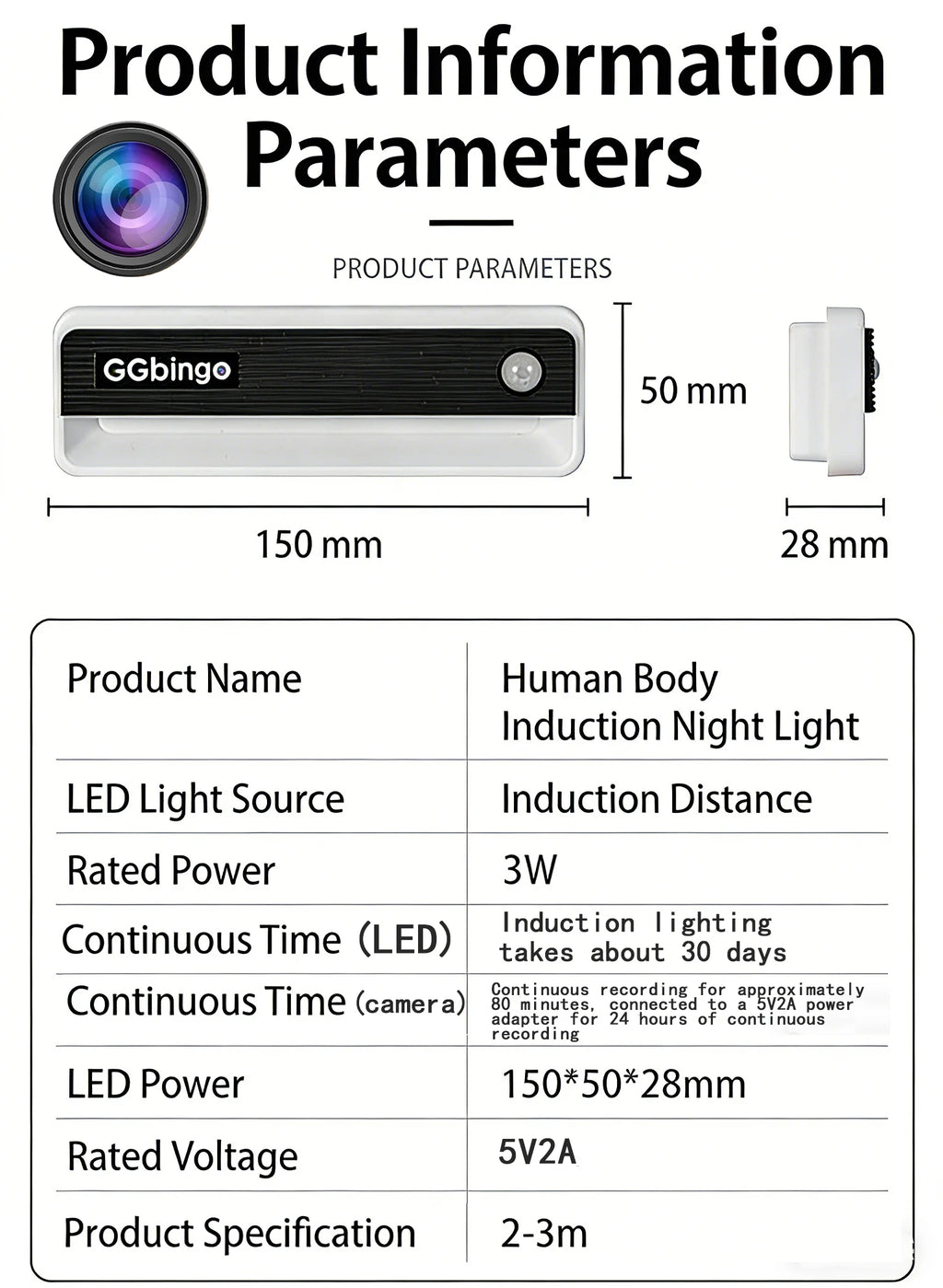 4K HD 1080P Mini Camera Battery Operated Home Monitori Camera DVR Function Human Body Induction Night Light Human Body Detection