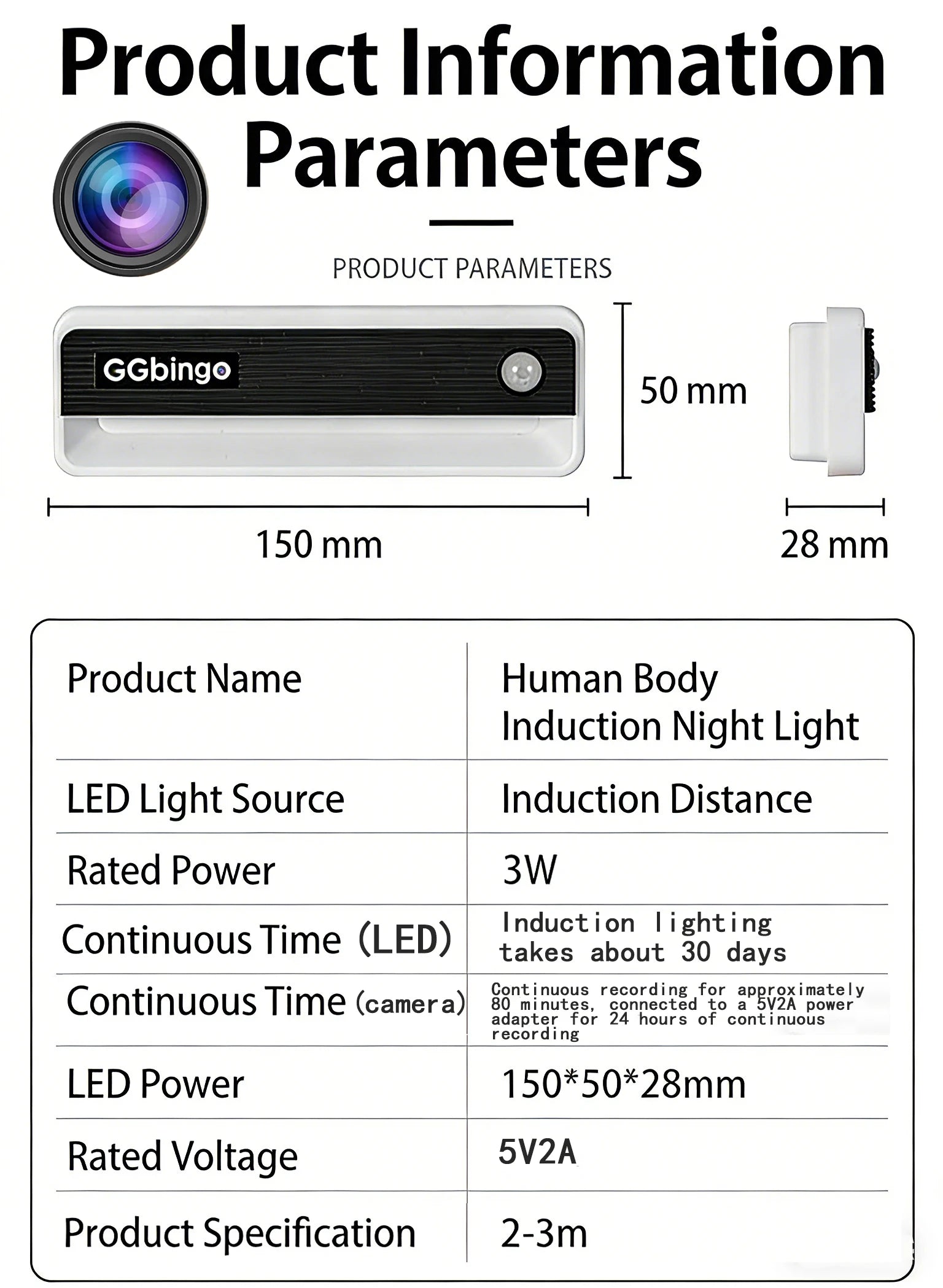 4K HD 1080P Mini Camera Battery Operated Home Monitori Camera DVR Function Human Body Induction Night Light Human Body Detection