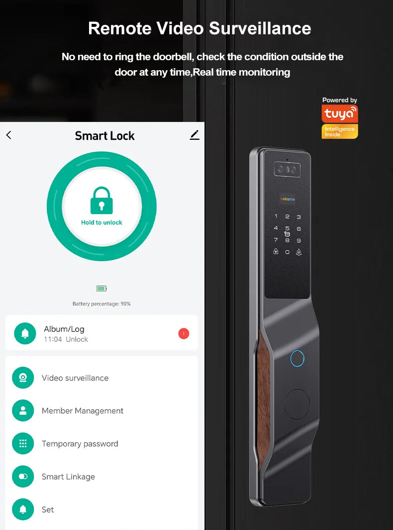 Fingerprint Lock Vein Recognition Intelligent Door Lock Intelligent Home Linkage Anti-theft Door Electronic Lock