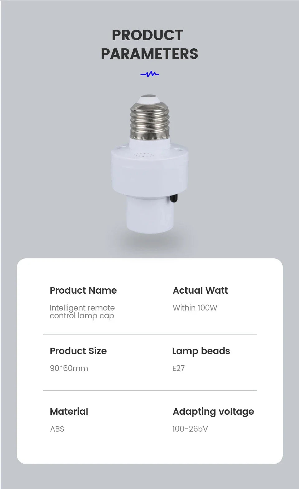 E27 Smart Lamp Holder Infrared Wireless Remote Control Timer Switch AC85-265V 220V 110V House Switch Baby Room Bedroom Switch