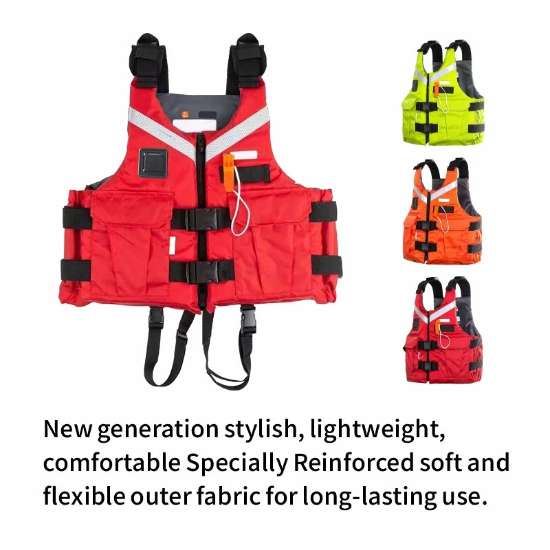 Impact Vest Life Jacket for Adults, Water Sports Life Vests, Surf Lifeguard, Kayaking and Water Sports, Size XXL for 110 kg