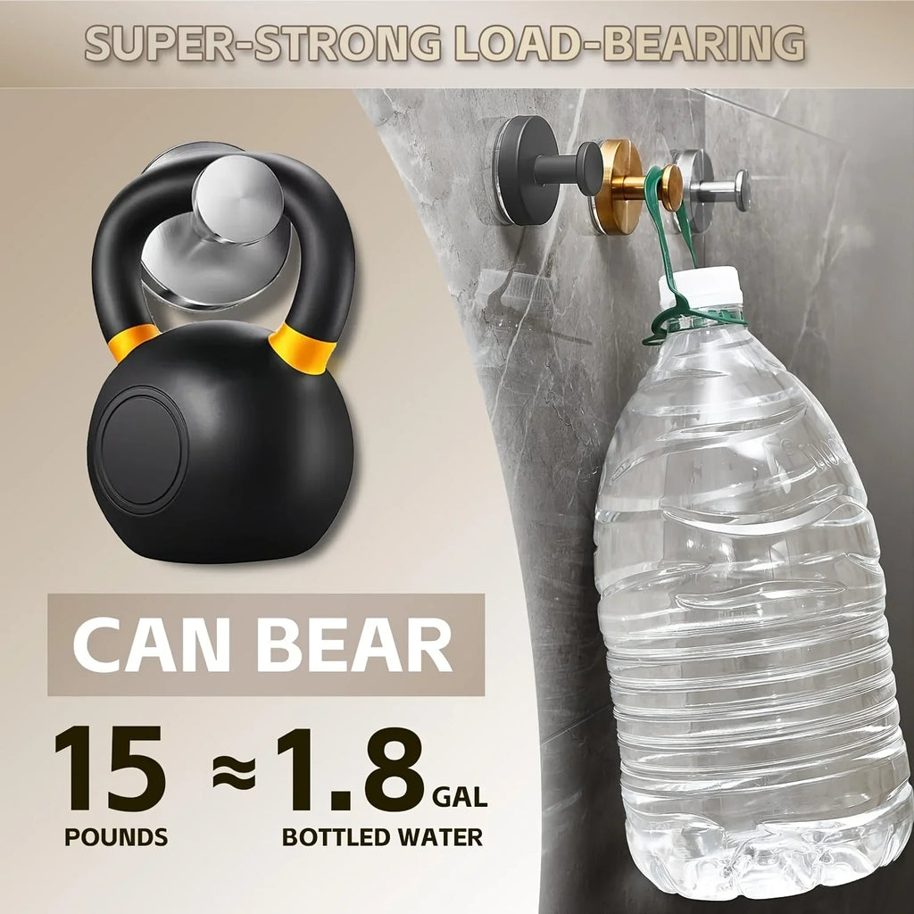 New Suction Cup Hooks Stainless Steel Waterproof Bathroom Shower Wall Mount Punch-free Reusable Strong Adsorption Hook Holders