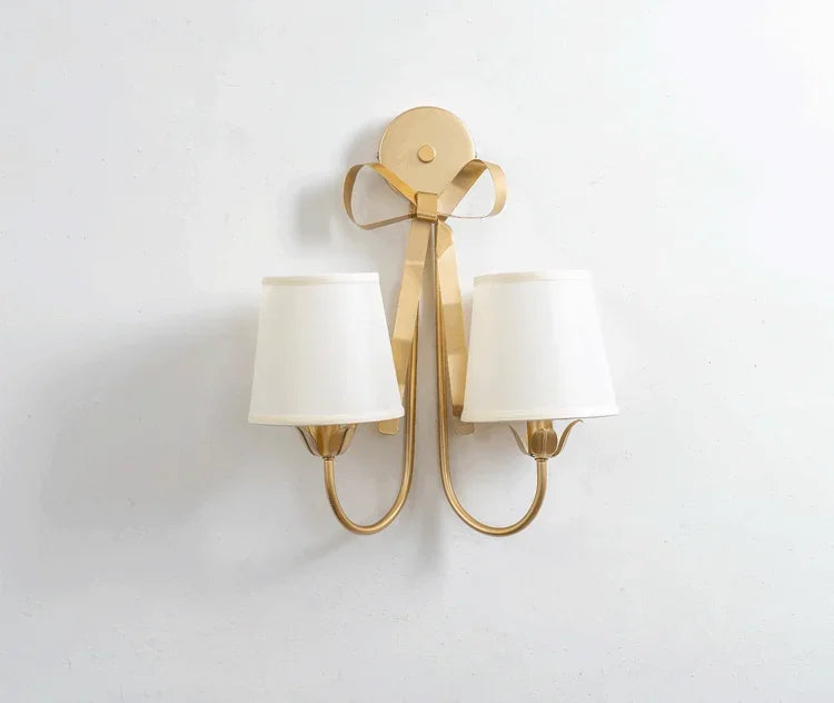 2025 Modern Simple Light Luxury E14 Bowknot Wall Lamp Living Room Bedroom Girl Princess Children Room Lights