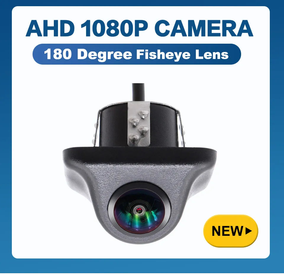 AHD 4K CCD 180 Degree Fisheye Lens Car Rear Side Front View Camera HD Wide Angle Reversing Backup Camera Night Vision Waterproof