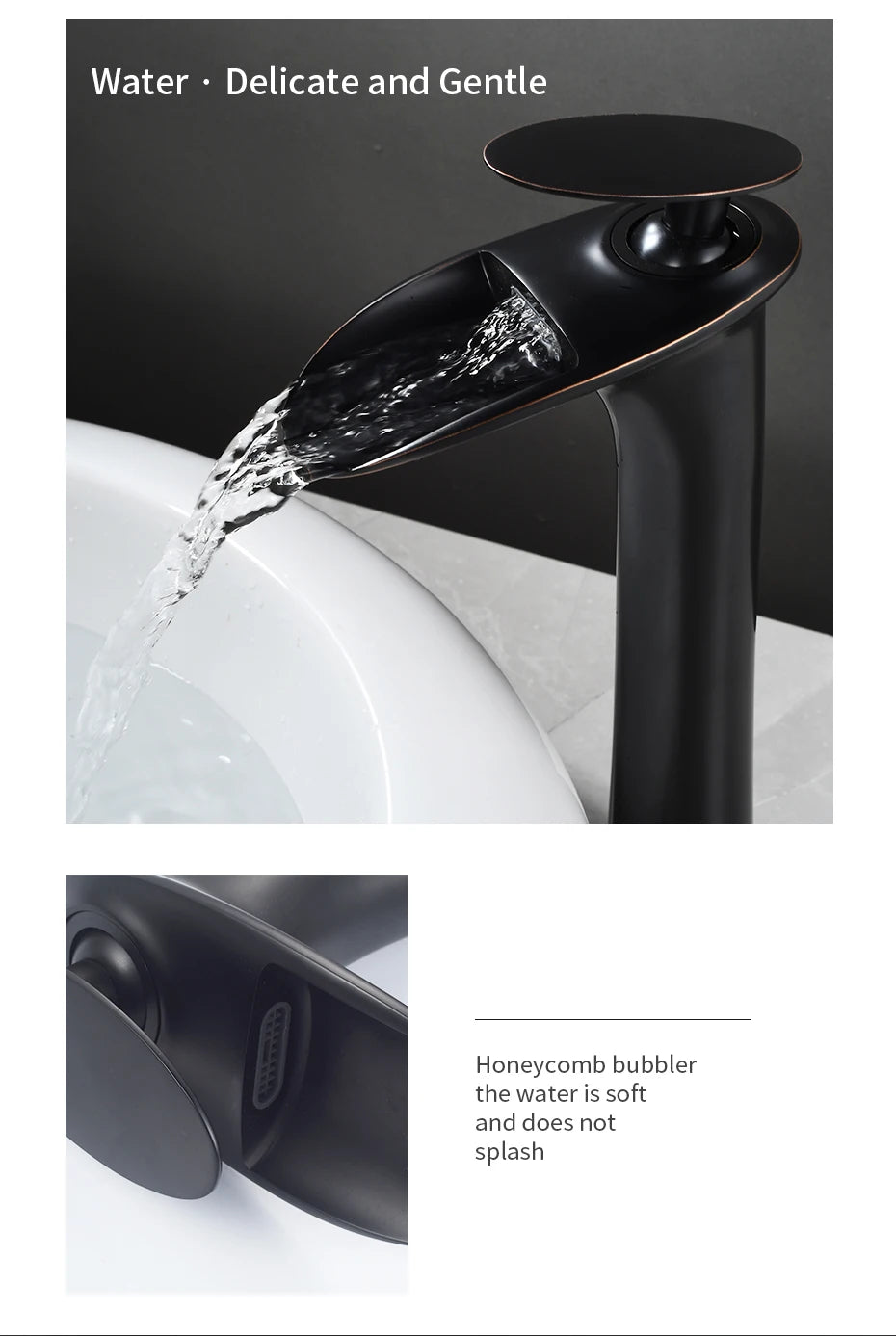 Basin Faucets Modern White Bathroom Faucet Waterfall faucets Single Hole Cold and Hot Water Tap Basin Faucet Mixer Taps 855924