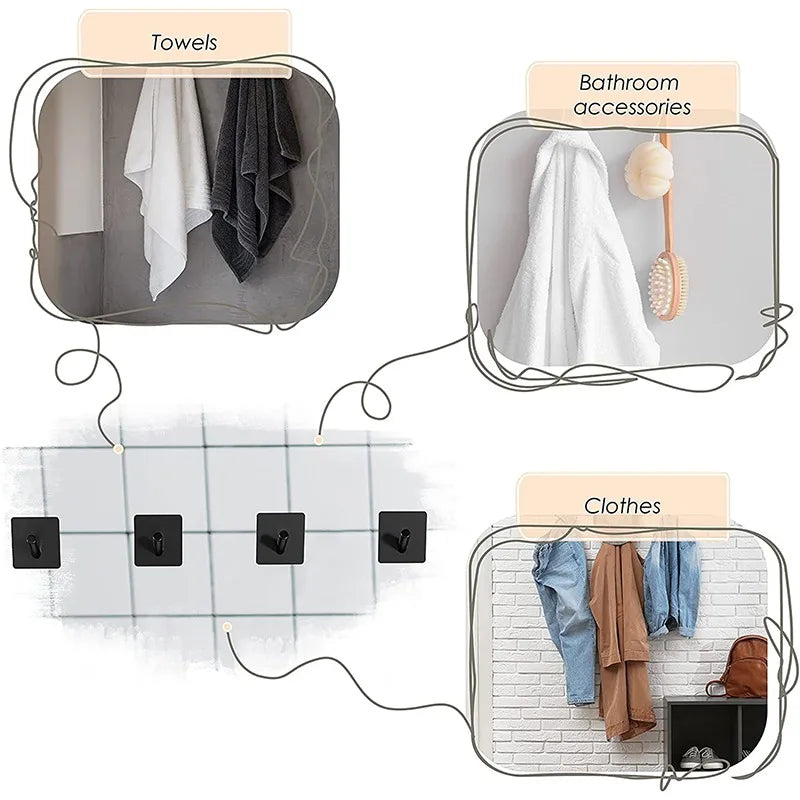 1Pcs Stainless Steel Black Silver Bathroom Hardware Set Towel Rack Toilet Paper Holder Towel Bar Hook Bathroom Accessories