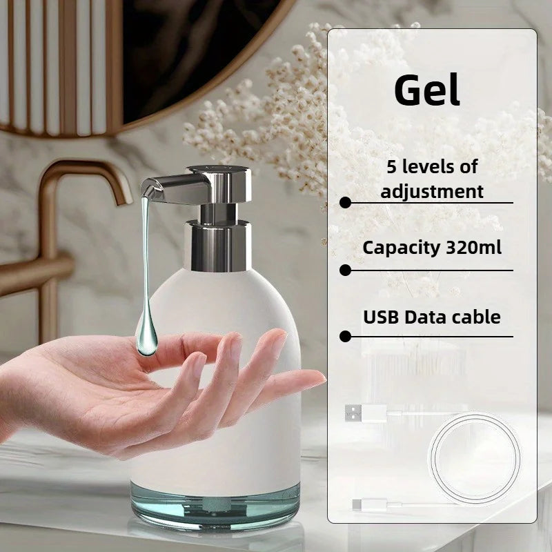 Automatic Soap Dispenser USB Rechargeable 1200mAh Touchless Foam Hand Kitchen Laundry Detergent Pump 5 Gear Sensor Dispenser