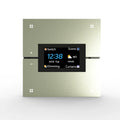 M9 Pro 8-Button UK Tuya Smart Wall Light Switch Aluminum Touch Display IPS Dimmer Scenes Zigbee for Hotel Home Voice App Control