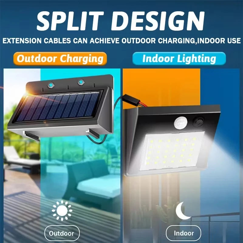 20/30/48LED Solar Lights Outdoor 3 Mode Waterproof Motion Sensor Security Lighting LED Wall Street Lamp for Garden Porch Light