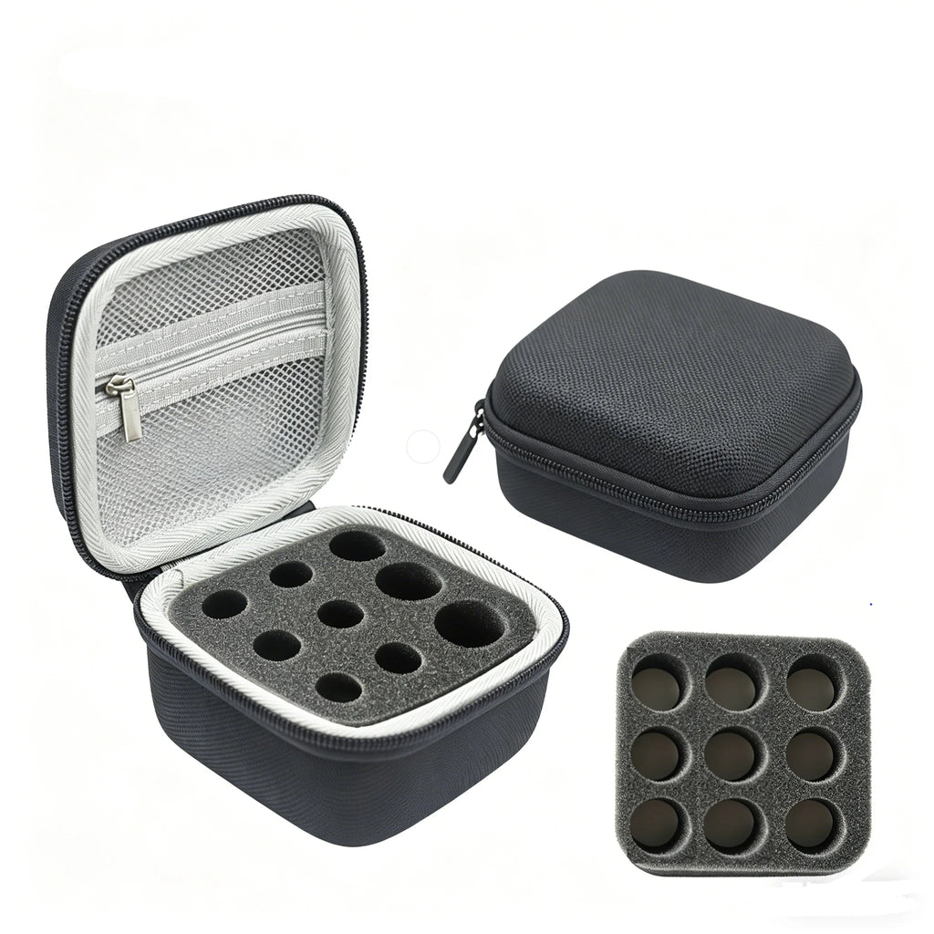 1pc Handheld peptide case insulin vial holder 9 slots for standard 3/5/10ml vial,foam protective, sale case only