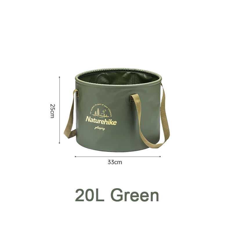 Naturehike Outdoor Camping Portable Waterproof Foldable Round Bucket Travel Wash Basin Camping Gear Multitool