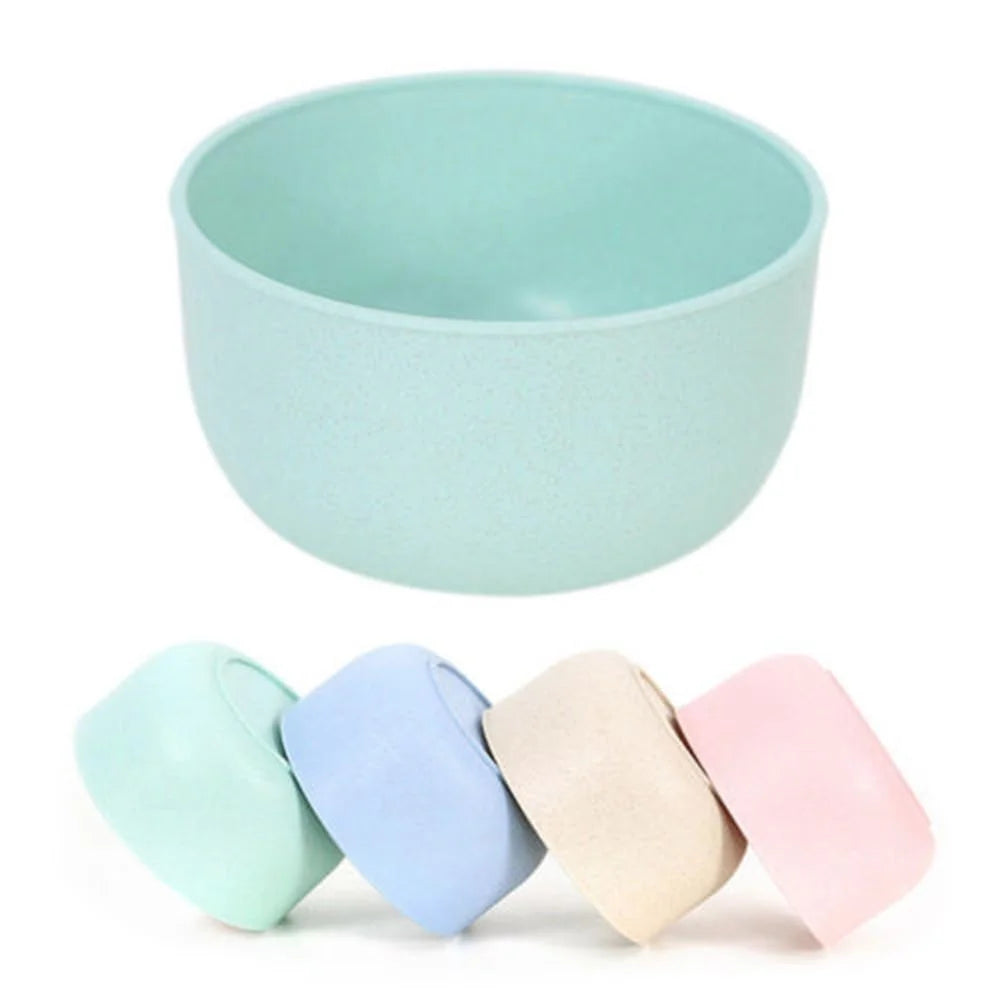 4 PCS/Set Wheat Straw Bowl Fruit Vegetable Dessert Rice Bowl Safe Household Tableware Kitchen Dining