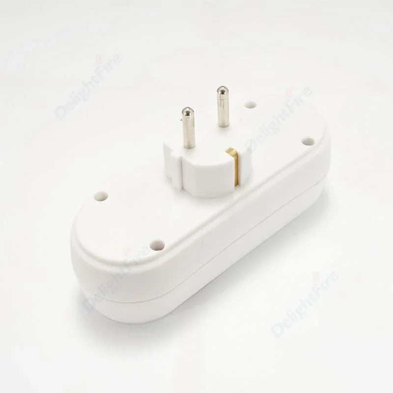 EU Electrical Socket 1 To 2/3 Way Outlet European Standard Expansion Socket Power Extension Plug Converter Travel Power Adapter
