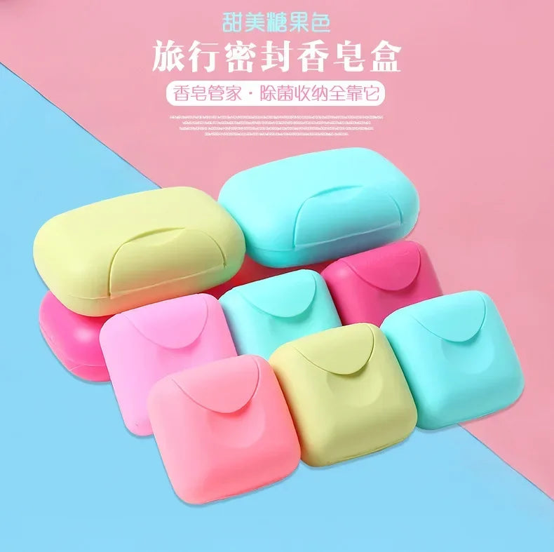 Plastic Travel Soap Box Dish Plate Case Case Holder Container Wash Shower Home Shower Bathroom Sealed Soap Case