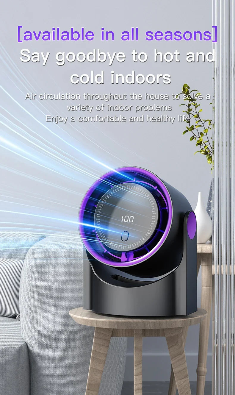 Multi-function electric fan air circulator, wireless portable home silent ventilator desktop wall ceiling fan, air cooler