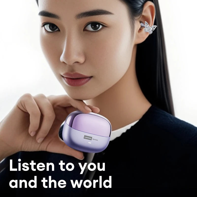 Choice Lenovo LE302 OWS Wireless Ear Clip Earbuds Bluetooth Low Latency HD Call HiFi Stereo Music Sports Open Ear Headphones New