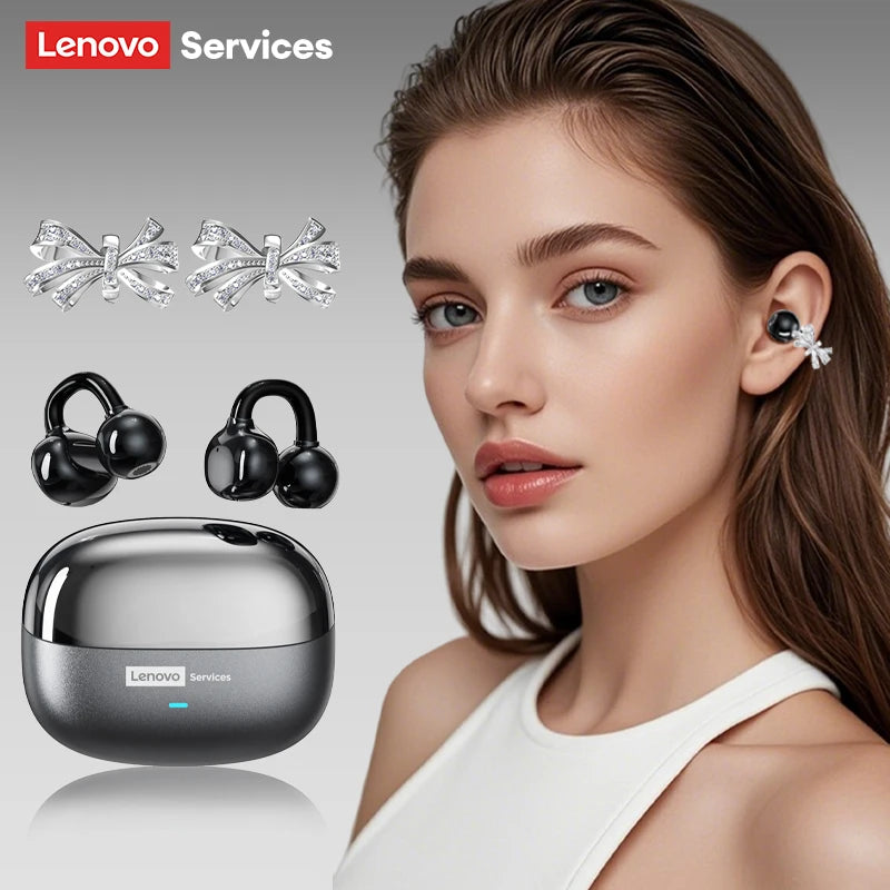 Choice Lenovo LE302 OWS Wireless Ear Clip Earbuds Bluetooth Low Latency HD Call HiFi Stereo Music Sports Open Ear Headphones New