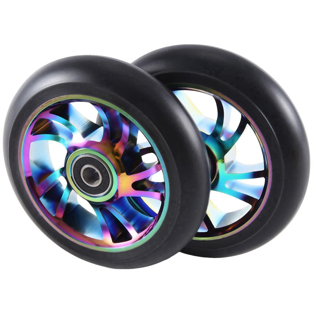 2Pcs 110 mm Colorful Aluminium Stunt Scooter Wheels Aluminum Scooter Wheel Scooter Accessories