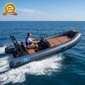 High-end 480 Aluminium Rib Inflatable Rigid Boat with Outboard Engine 1.2mm 8-Person for Fishing Lake Sports and Rowing