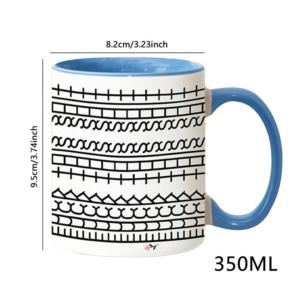 Ceramic Cup Microwave-Safe Coffee Mug Drinking Cup Desktop Ornament for School Study Living Room Daily Use Birthday Kitchen Home