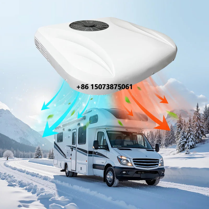 Heating and Cooling Air Conditioner DC12V 24V 48V AC110V 220V Parking AC/Heater Motorhome Roof Parking Cooler Air Conditioning