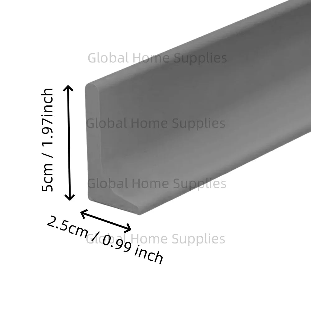 Shower Threshold Water Guard Dam Bottom Seal for Bathroom Glass Shower Door Strip Dry and Wet Separation Caulk Seal Edge Tape