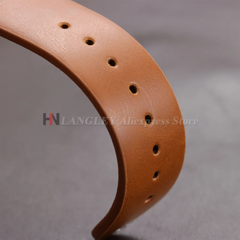 18mm 20mm 22mm Vintage Oil Wax Leather Watch Band Brown Black Cowhide Straps Quick Release Universal Bracelet for Men Wristbands