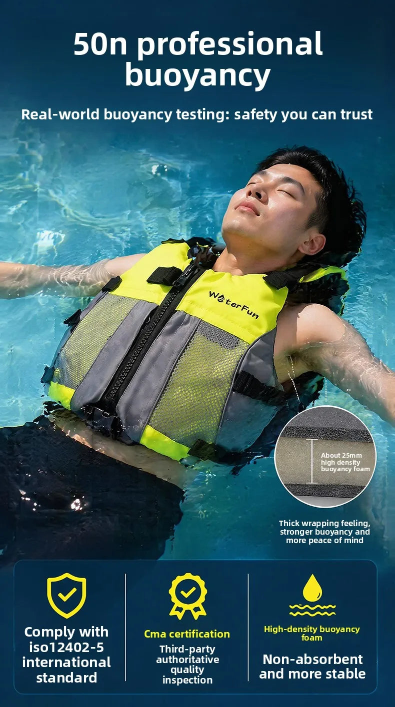 WaterFun SUP Paddleboard Kayak Life Jacket High Buoyancy Water Sports Safety Vest