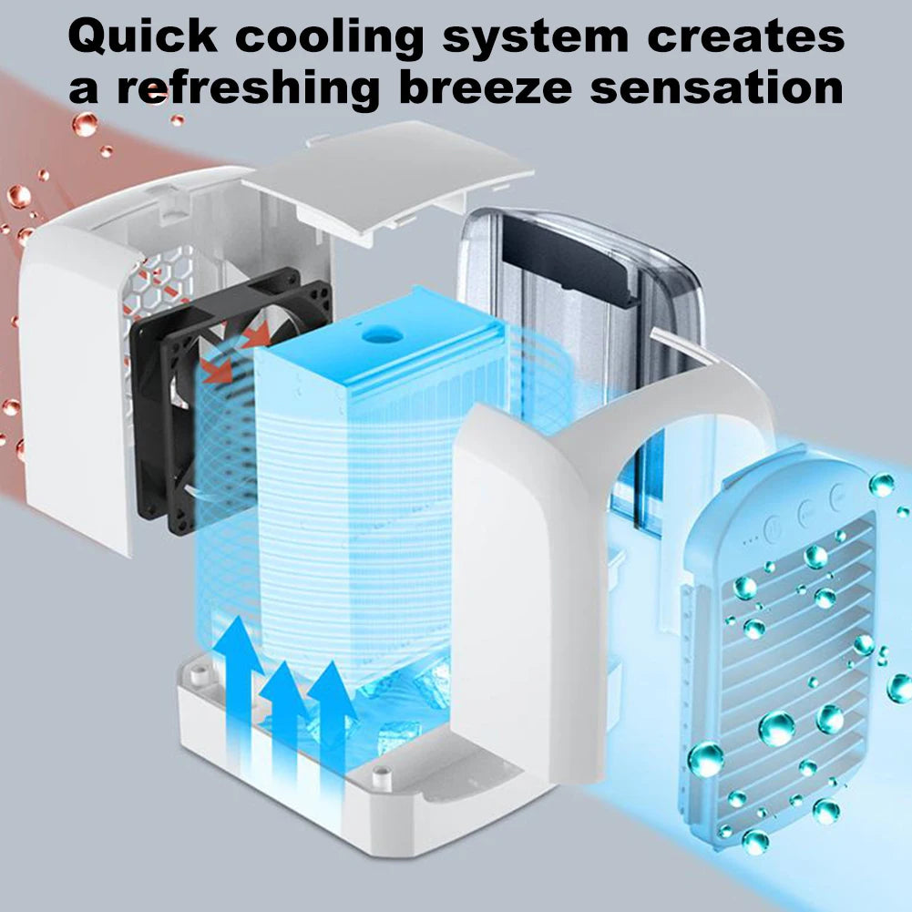 Water-Cooled Air Conditioner  Cooling Machine Humidifier Mini  Conditioner Tank Portable  Chiller for Home Office